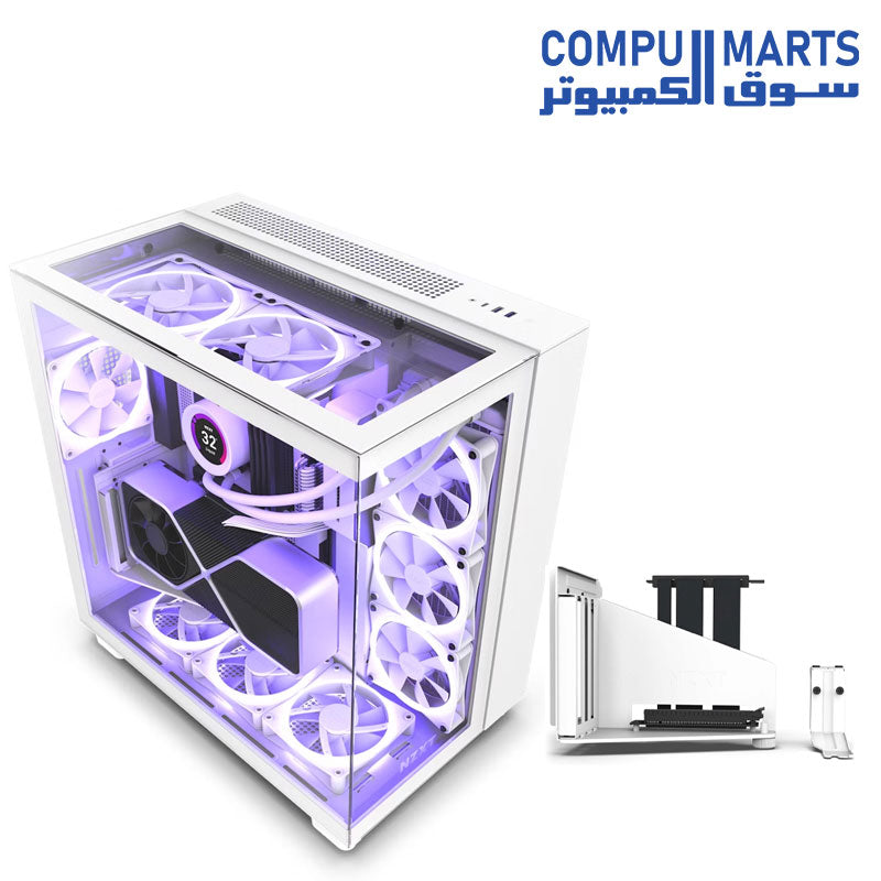 CASE NZXT H9 ELITE EDITION WHITE ATX MID-TOWER +VERTICAL GPU
