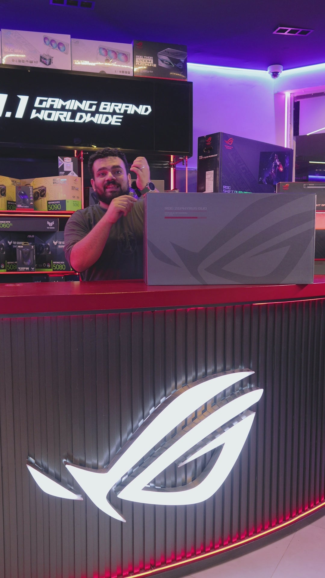 ASUS ROG Zephyrus Duo 16 GX651AX-SR264W Dual-Screen Gaming Laptop – Core Ultra 9 386H, RTX 5090 24GB, 64GB RAM, 2TB SSD, Dual 16″ 3K OLED Touch 120Hz, Windows 11