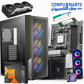 ALEXANDRE P X Gaming PC – AMD Ryzen 7 7800X3D Processor + NVIDIA GeForce RTX 4070 Ti SUPER GPU + 64GB DDR5 RAM + B840 WiFi Motherboard + 360mm Liquid Cooler – Extreme Performance Build for Gaming & Streaming – Egypt

