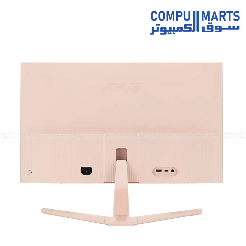 ASUS VU249CFE FHD monitor with TÜV Rheinland-certified Blue Light Filter, Flicker Free technology, DisplayWidget Center support, and green sustainability packaging