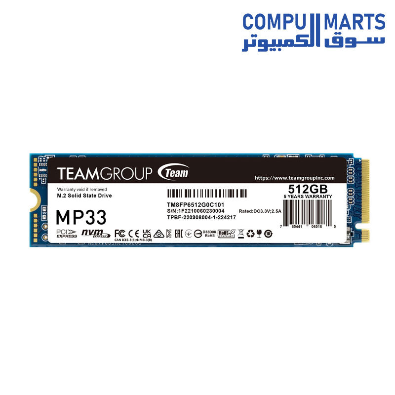 TEAMGROUP MP33 PCI-E X4 NVME 512GB