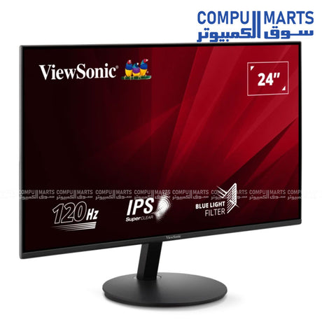 24 Inch Monitor – FHD 120Hz – IPS Panel – 5ms Response – HDMI VGA – 109% sRGB – Eye Care