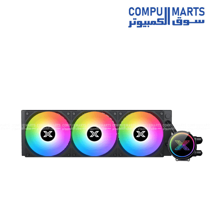 FENIX II 360 ARGB 360mm Liquid CPU Cooler Black and Arctic White Infinity Mirror Pump