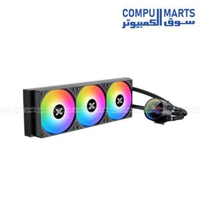 FENIX II 360 ARGB 360mm Liquid CPU Cooler Black and Arctic White Infinity Mirror Pump