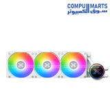 FENIX II 360 ARGB 360mm Liquid CPU Cooler Black and Arctic White Infinity Mirror Pump