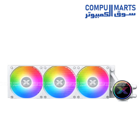 FENIX II 360 ARGB 360mm Liquid CPU Cooler Black and Arctic White Infinity Mirror Pump