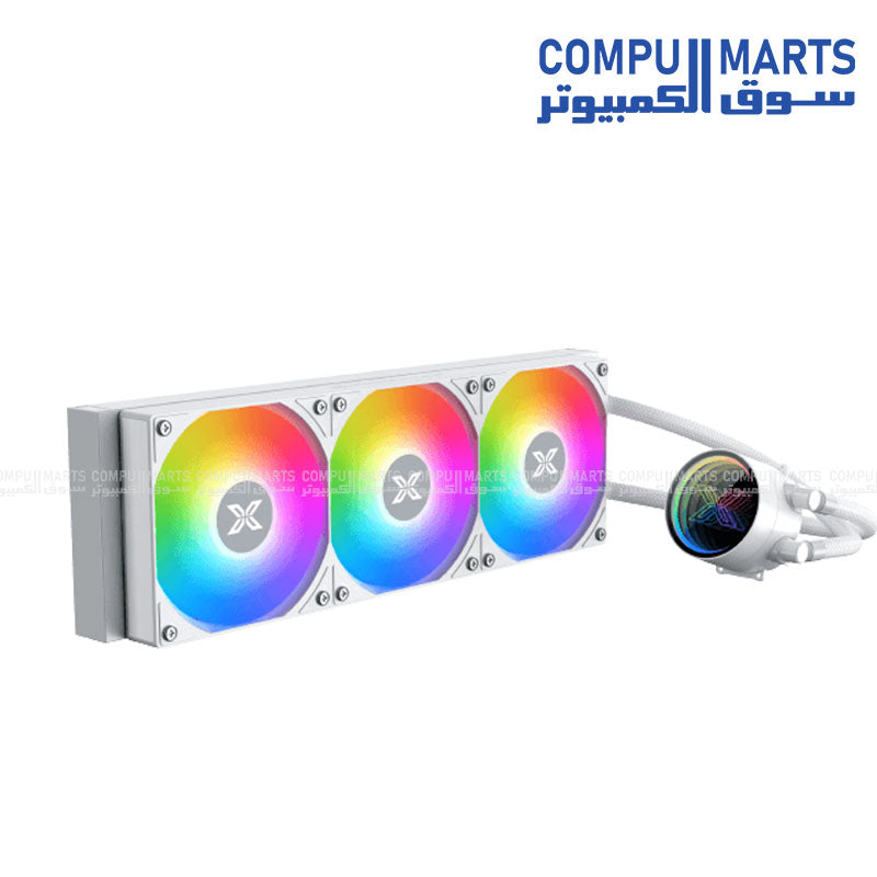 FENIX II 360 ARGB 360mm Liquid CPU Cooler Black and Arctic White Infinity Mirror Pump