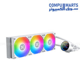 FENIX II 360 ARGB 360mm Liquid CPU Cooler Black and Arctic White Infinity Mirror Pump