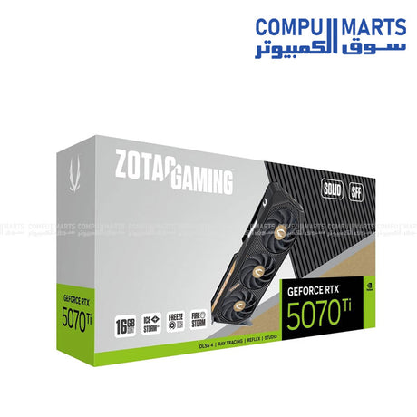 ZOTAC RTX 5070 Ti SOLID SFF OC – Graphics Card – 16GB GDDR7 – Dual Fan – Compact – ZT-B50710J3-10P