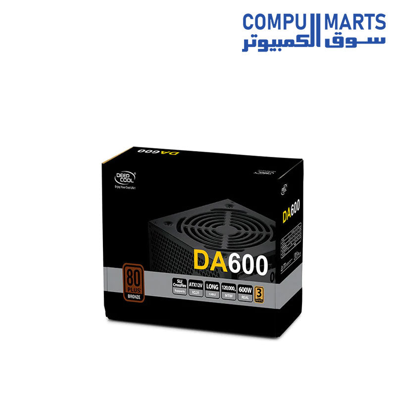 DA600-Power Supply-Deepcool-Bronze-Certified-80-PLUS-600-to-700-Watt