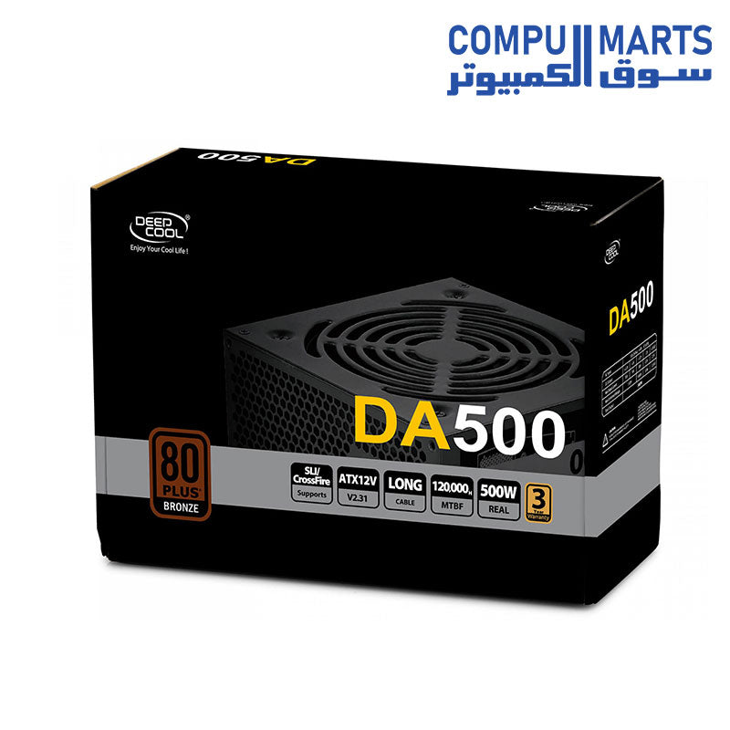 DA500-Power Supply-DeepCool-80-PLUS-Bronze-Certified-500-Watt