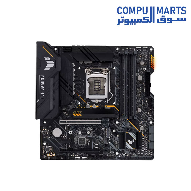 Motherboard TUF GAMING B560M-PLUS (LGA 1200) mATX with PCIe two slots, 8+1 Power stages, Realtek Ethernet, DisplayPort HDMI