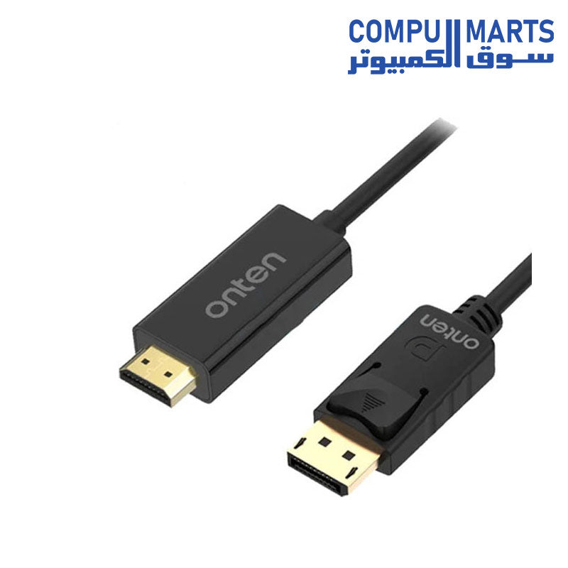 Onten DP303 DisplayPort Male to HDMI Male 4K Cable (1.8M) – Compumarts ...