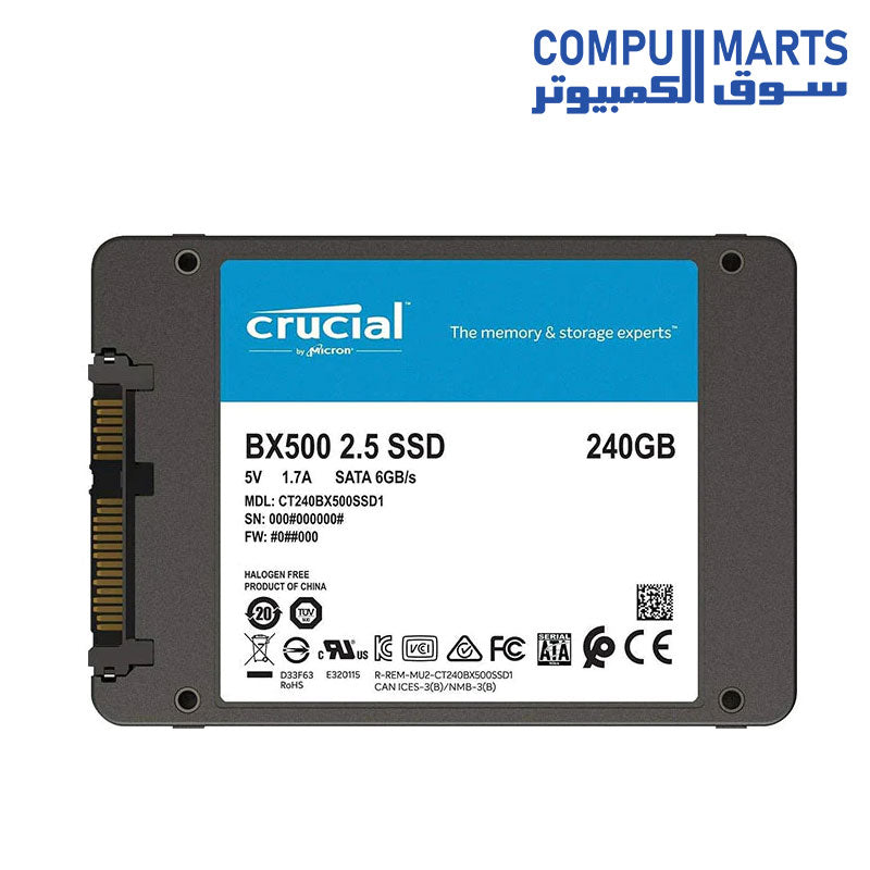 CRUCIAL BX500 2.5 SSD – Compumarts - سوق الكمبيوتر