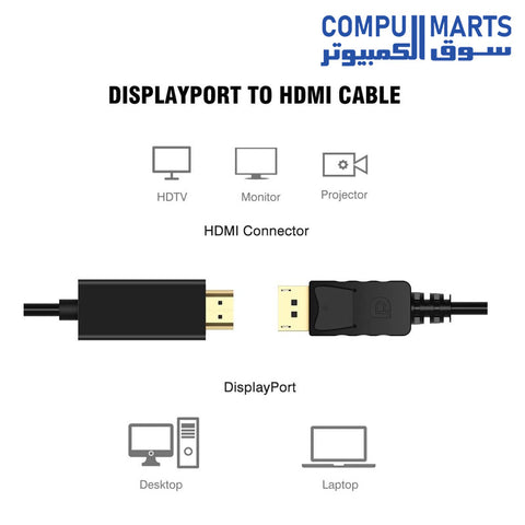 Cable-Display-Port-to-HDMI-Generic
