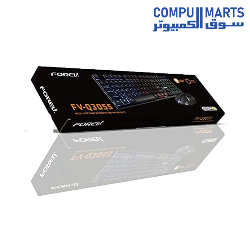 Forev FV-Q3055 USB Backlighted Keyboard and Mouse – Compumarts Egypt
