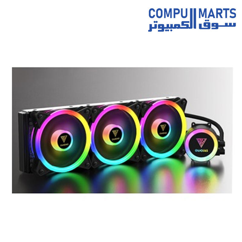 GAMDIAS Raff.Liquid CHIONE P2360R 4Fan RGB Remote Control + SYNC Soft