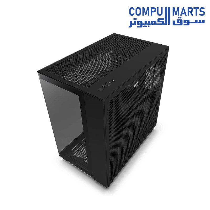 H9-Flow-NZXT-Gaming-Case-Perforated-Dual-Chamber-Mid-Tower-Tempered-Glas-Mid-Tower-black