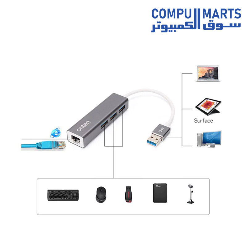 5220-ADAPTER-ONTEN-USB-3.0-TO-3-PORT