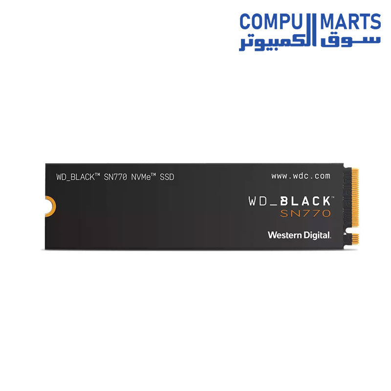 WD BLACK SN770 1TB PCIe Gen4 NVMe SSD, with up to 5,150 MB/s read