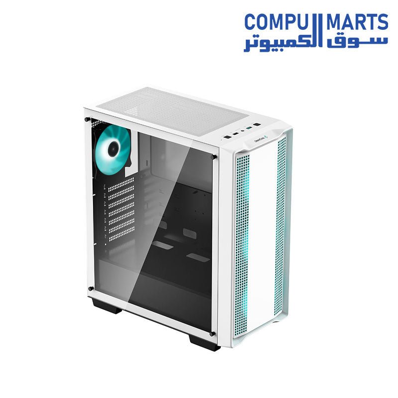 DEEPCOOL CC560 Case Tempered Glass, ABS Mid-Tower Computer Case/Gaming Cabinet - Black | Support - Mini-ITX/Micro-ATX/ATX | Pre-Installed 3 x 120mm Fans in Front and 1 x 120mm Fan in Rear