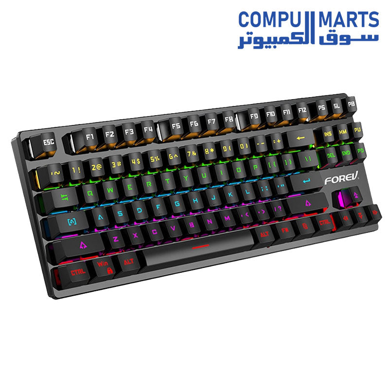 FV-Q301-Keyboard-Forev-Rainbow-TKL-Mechanical-Gaming-Keyboard-Blue-Switch-87-Keys-Black